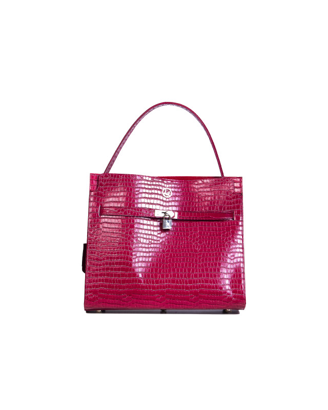 Venice Maxi: Wildberry Pink Crocodile Print