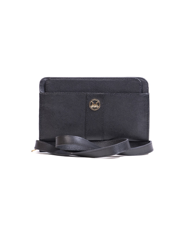 Messenger Bag 2.0:  Black Pebble Grain