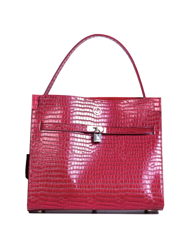 Venice Maxi: Wildberry Pink Crocodile Print