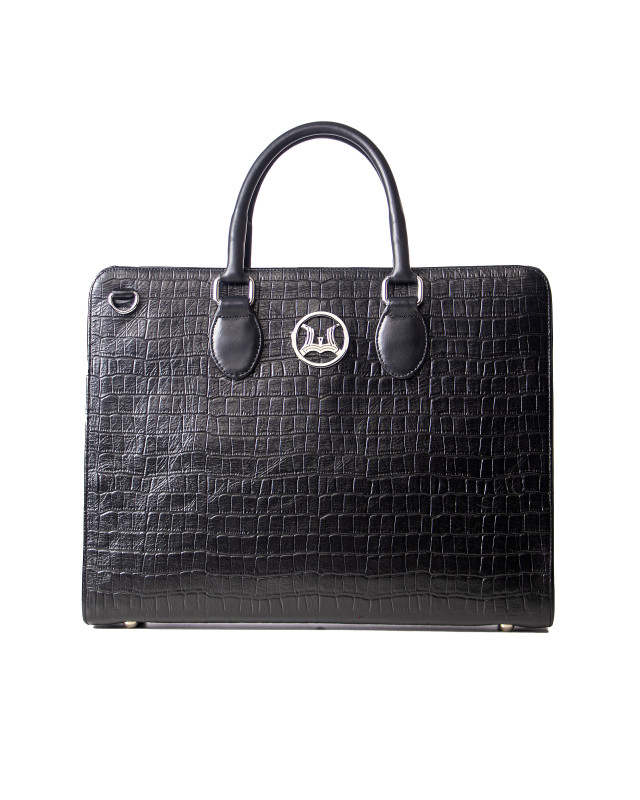 Satchel Work Case 5.0 (US): Black Crocodile Print