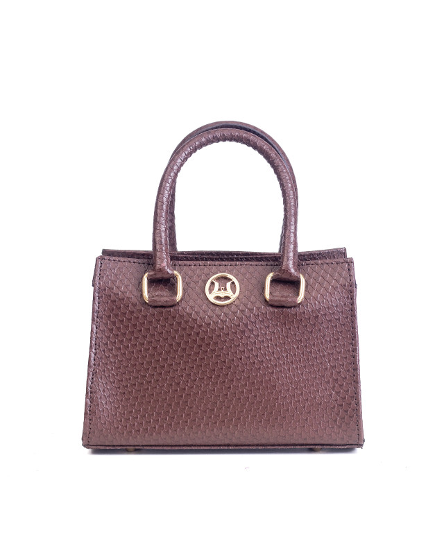 Lagos Mini: Syrup Brown Reptilian Print