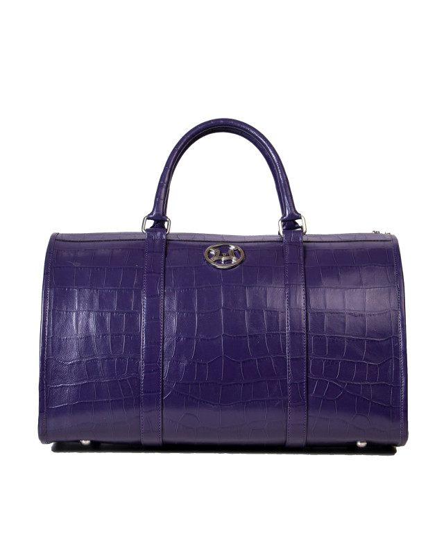 Duffle Bag 2.0 Mini: Purple Crocodile Print