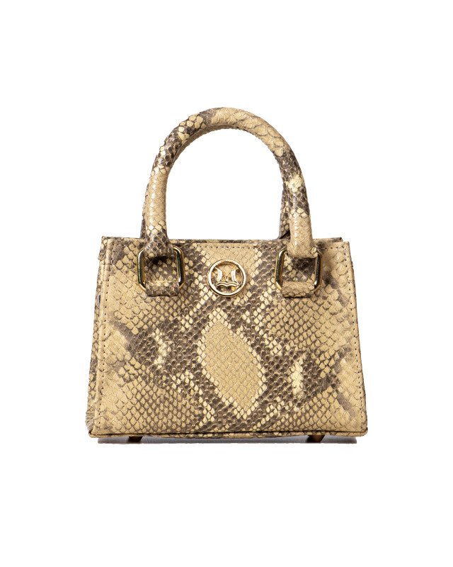 Lagos Micro: Beige and Black Snake Print