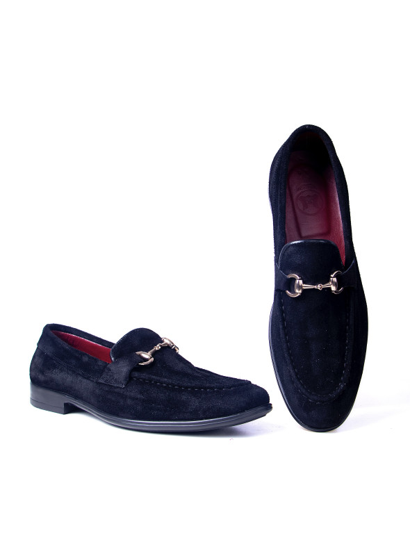 Penny Loafers: Black Suede