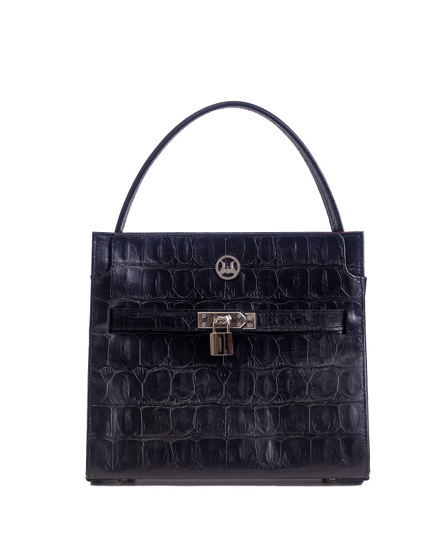 Venice Midi:  Limited Edition II Black Textured Crocodile Print
