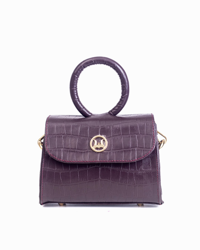 Monaco Micro: Grape Crocodile Print