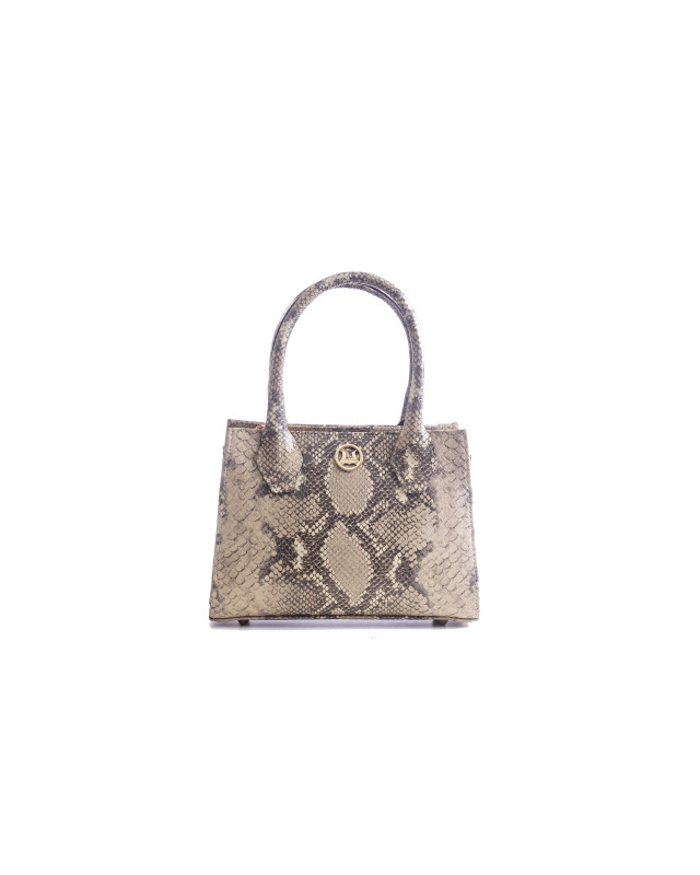 Montreal Mini: Beige and Grey Snake Print