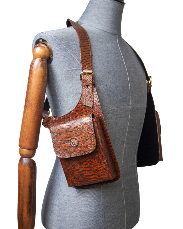 Vest Holster: Brown Monitor Lizard  Print