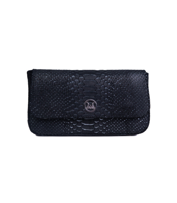 Bamako Micro (US): Black and Silver Details Snake Print