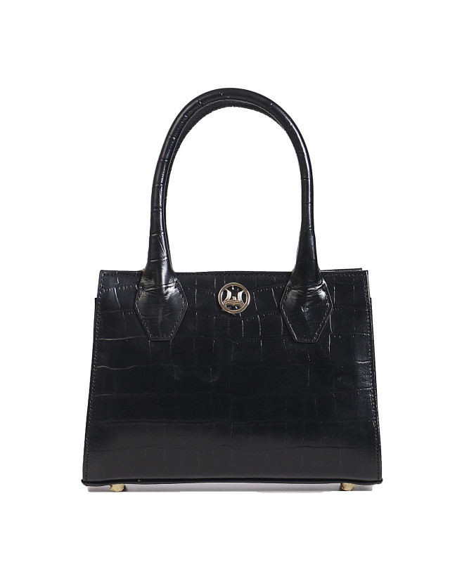 Montreal Mini: Black Crocodile Print