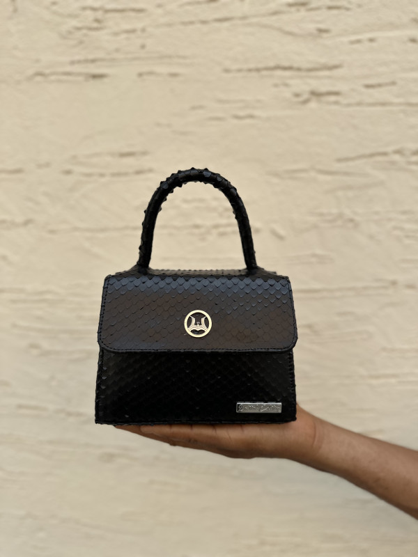 Tokyo Micro: Limited Edition Black Textured Reptilian Print