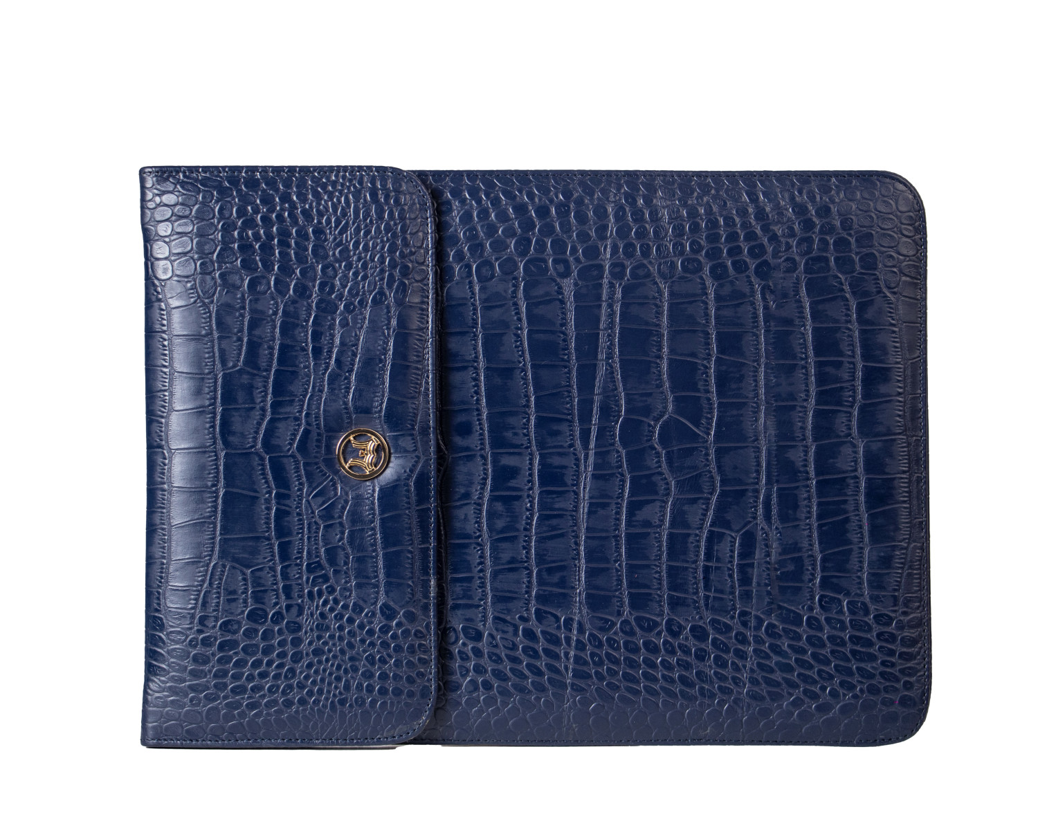 Laptop Sleeve Micro: Blue Crocodile Print