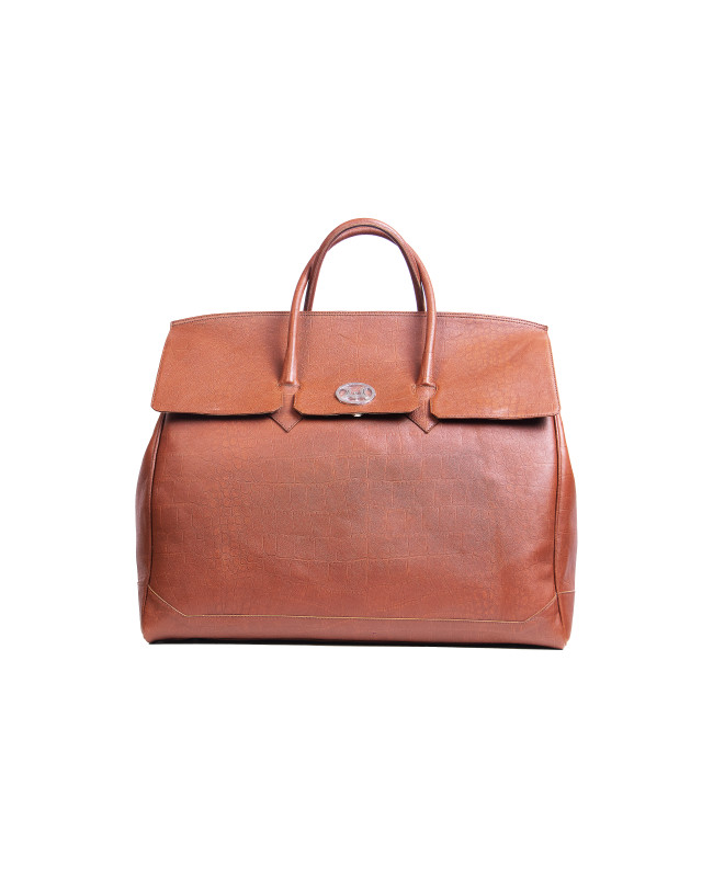 Duffle Bag 3.0: Tawny Brown Crocodile Print