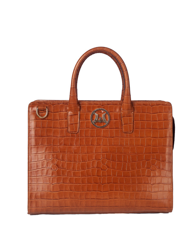 London: Peanut Brown Crocodile Print