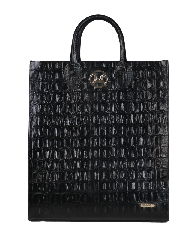Backpack Man Tote: Limited Edition Black Crocodile Print