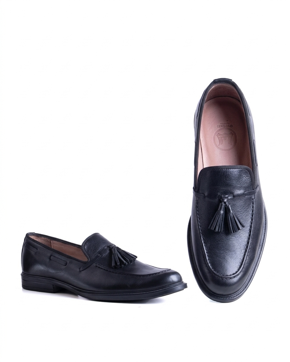 Loafers: Black with Tassels