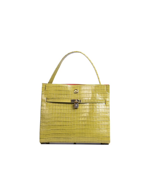 Venice Maxi: Olive Crocodile Print