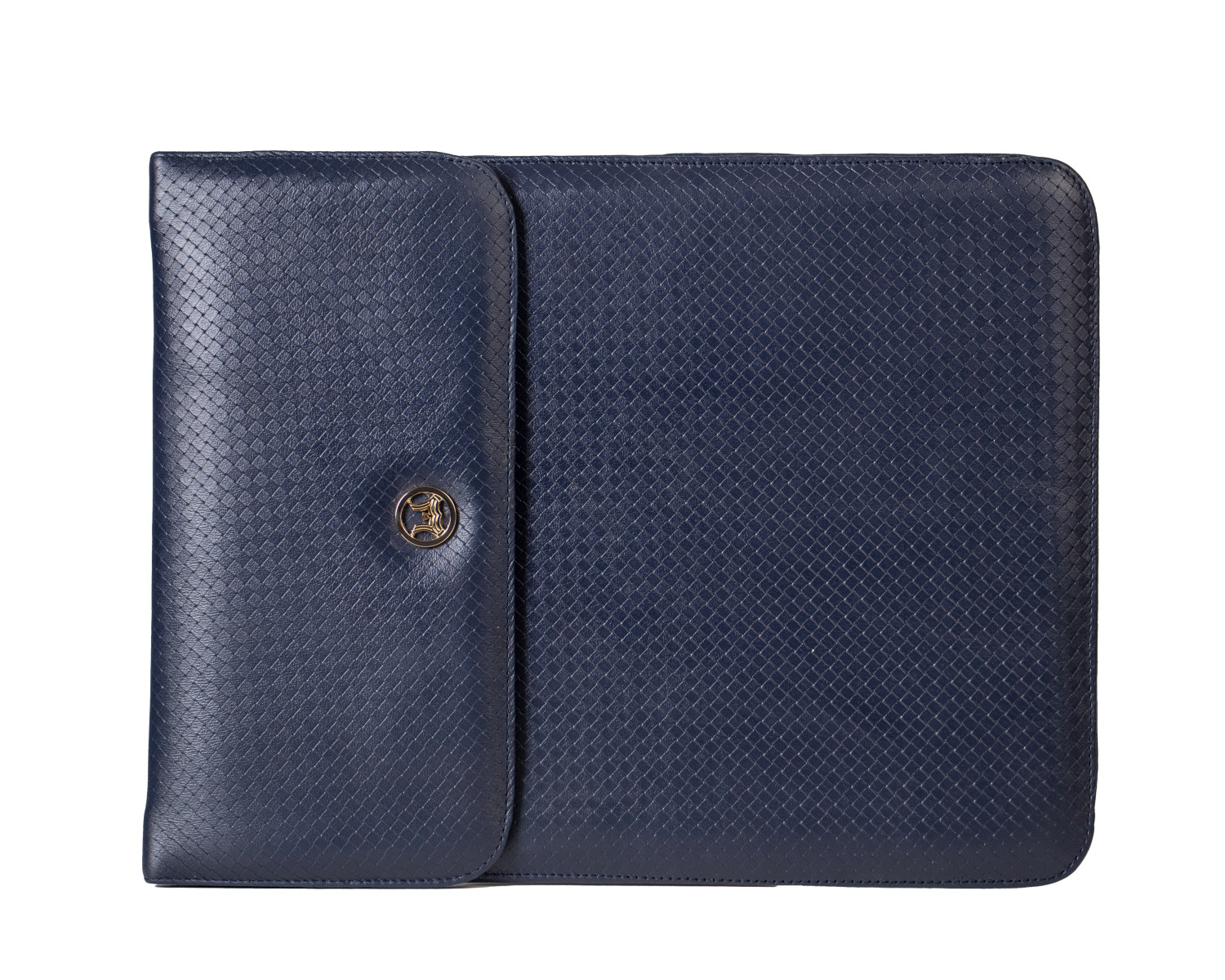 Laptop Sleeve Mini: Blue Basket Weave Print