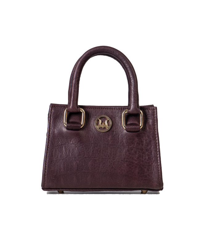 Lagos Micro: BlackBerry Purple Textured Crocodile Print