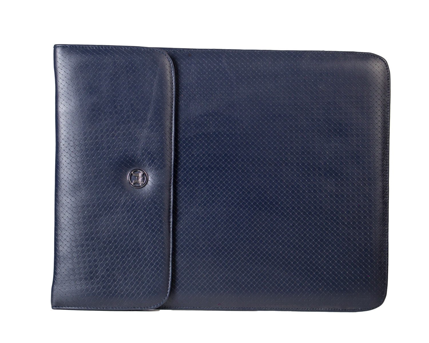 Laptop Sleeve Grande: Blue Basket Weave Print