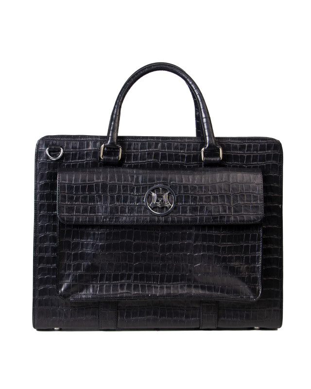 Work Case Escobar: Black Crocodile Print