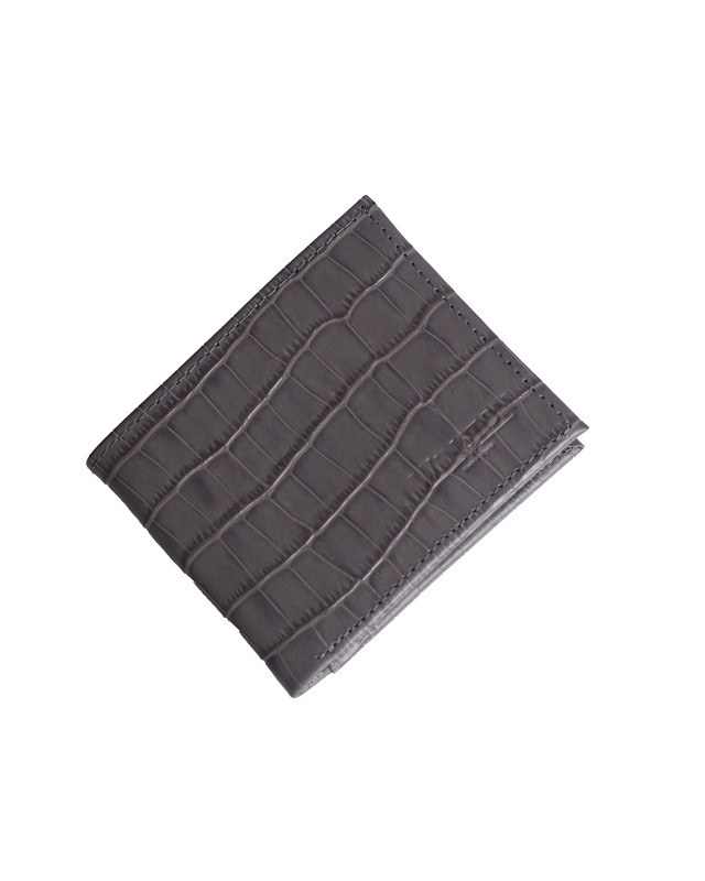 Wallet: Light Grey Crocodile Print