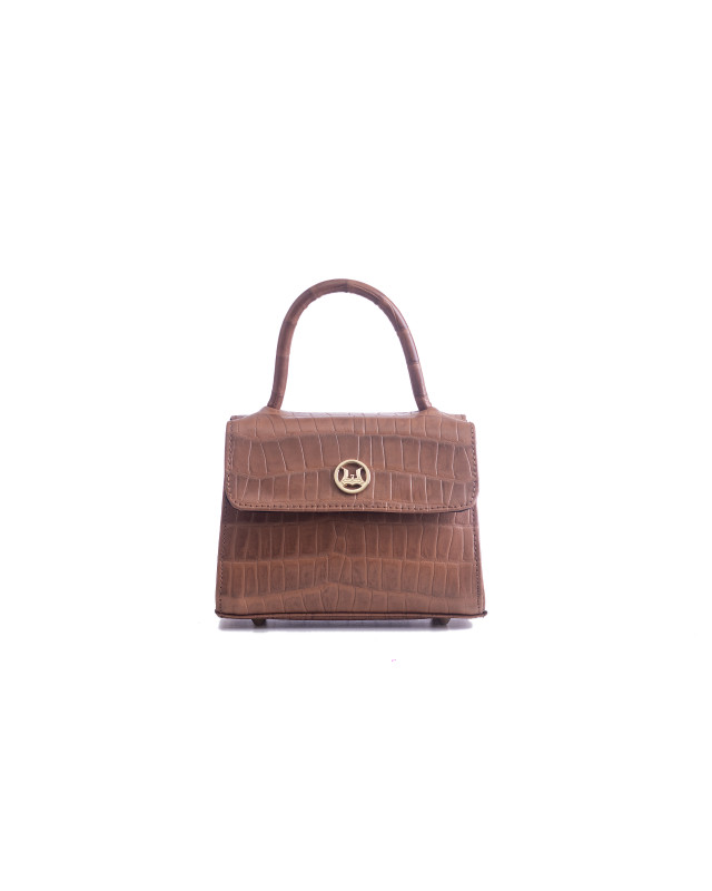 Tokyo Micro: Light Brown Crocodile Print