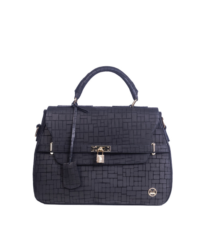 Brazzaville(UK): Black Abstract Print