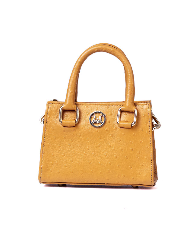 Lagos Micro: Yellow Ostrich Print