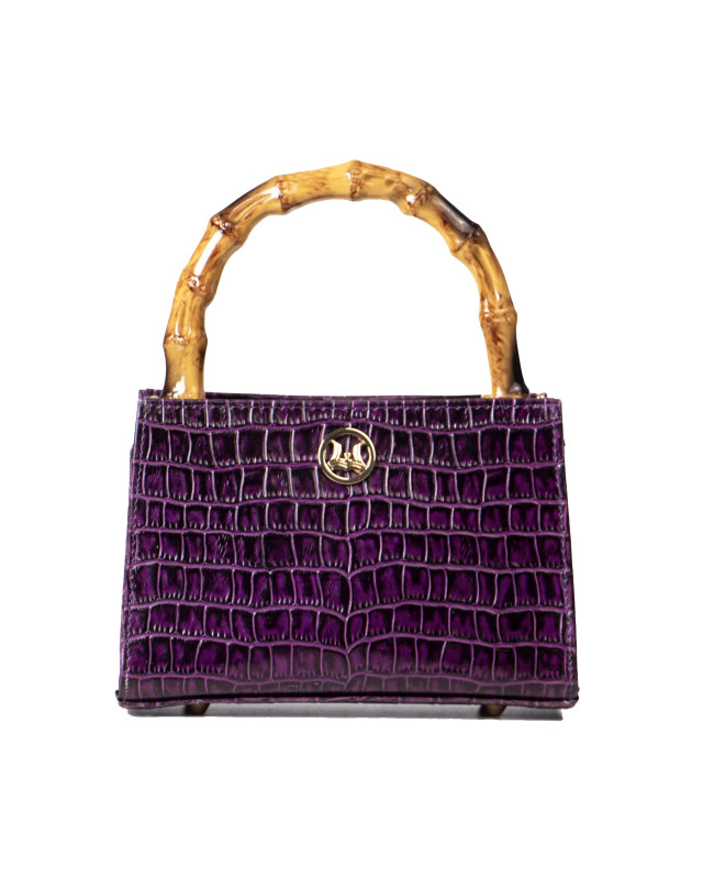 Shanghai Mini: Purple Crocodile Print