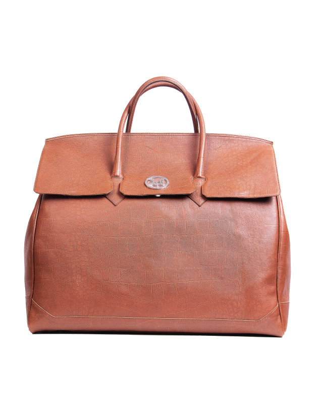 Duffle Bag 3.0: Cinnamon Brown Crocodile Print