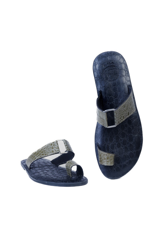 El Patron: Olive Crocodile Print