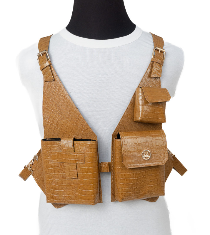 Utility Vest (US): Tortilla Brown Crocodile Print