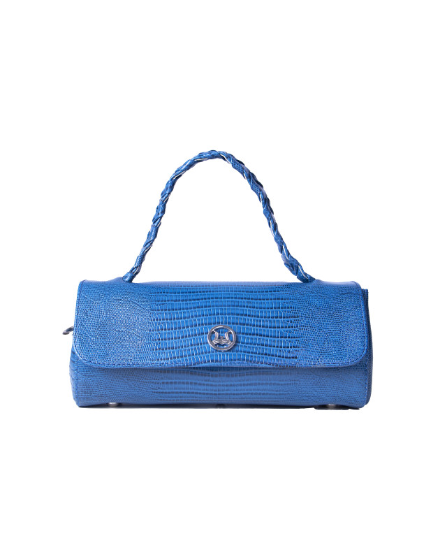 Milan Mini: Blue Monitor Lizard Print