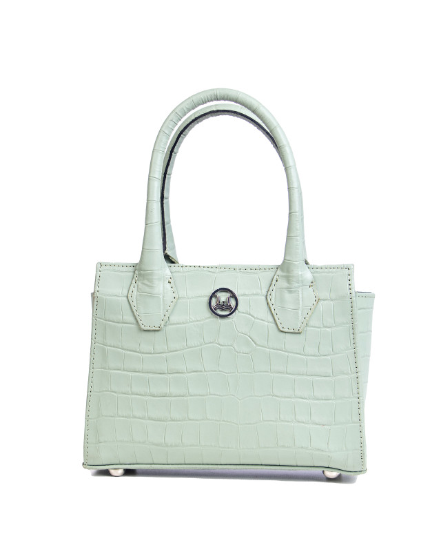 Montreal Mini: Mint Green Crocodile Print