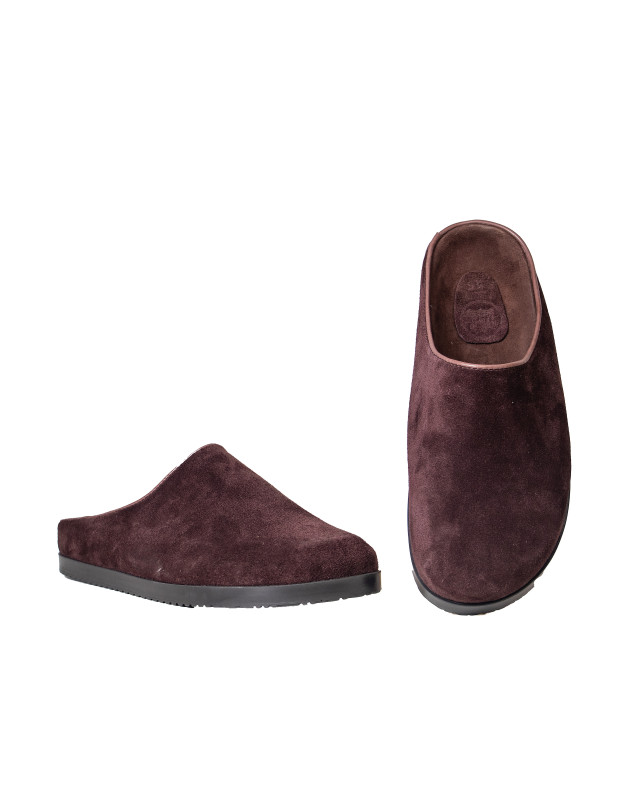 Slip-On Mules: Brown Suede