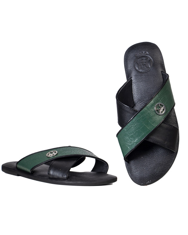 Ayatollah: Black and Light Green Crocodile Print