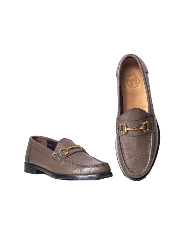 Loafers: Brown with Horse-Bit Buckle