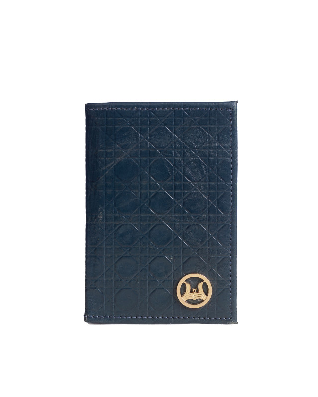 Passport Sleeve: Steel Blue Abstract Print