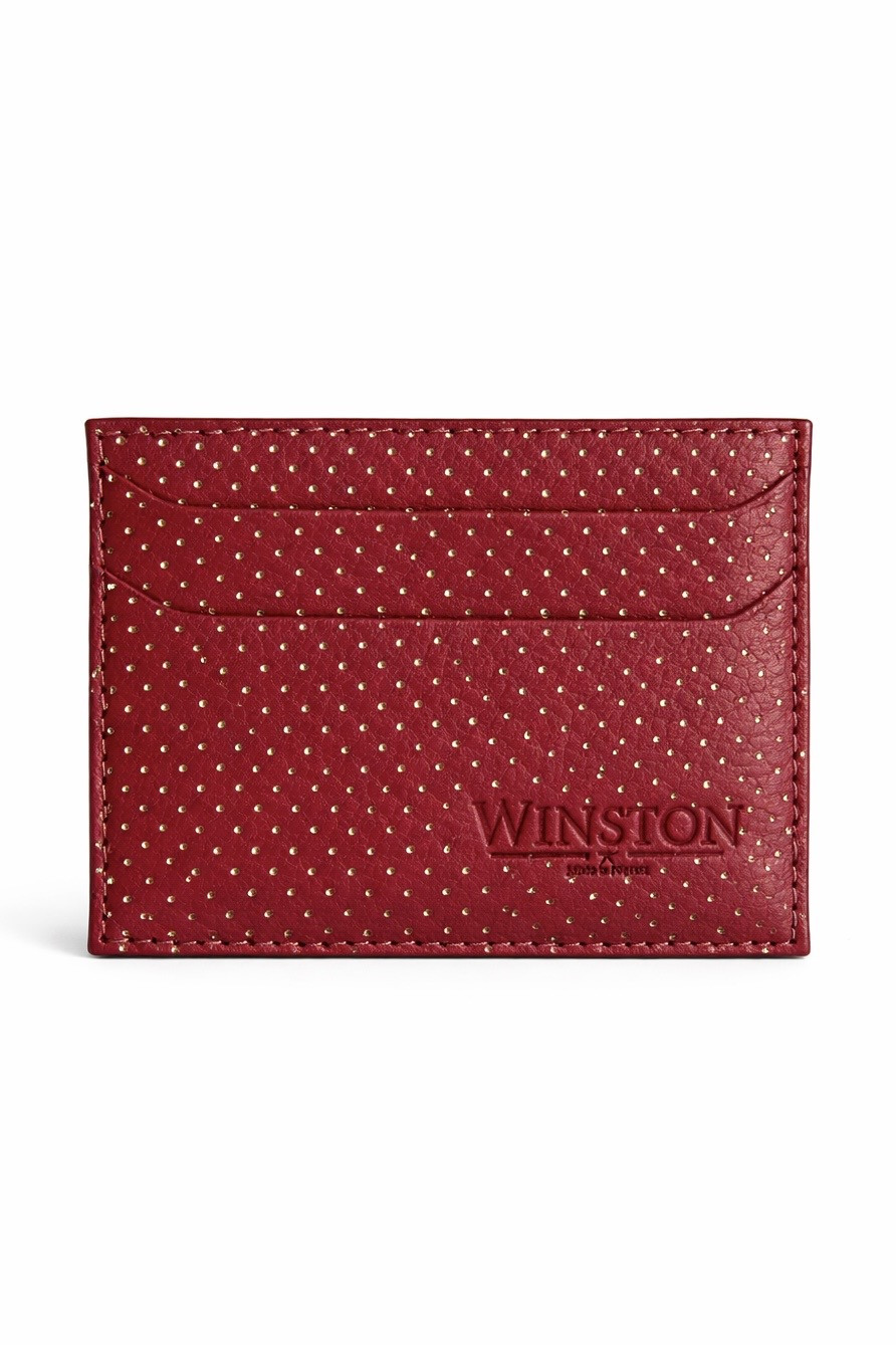 Cardholder: Red and Gold Spotted