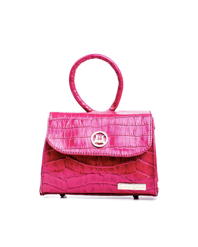 Monaco Micro: Limited Edition Glossy Bubble Gum Crocodile Print