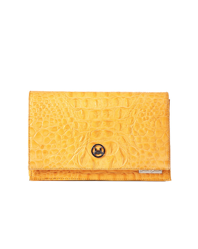 Dakar: Limited Edition Orange Textured Crocodile Print