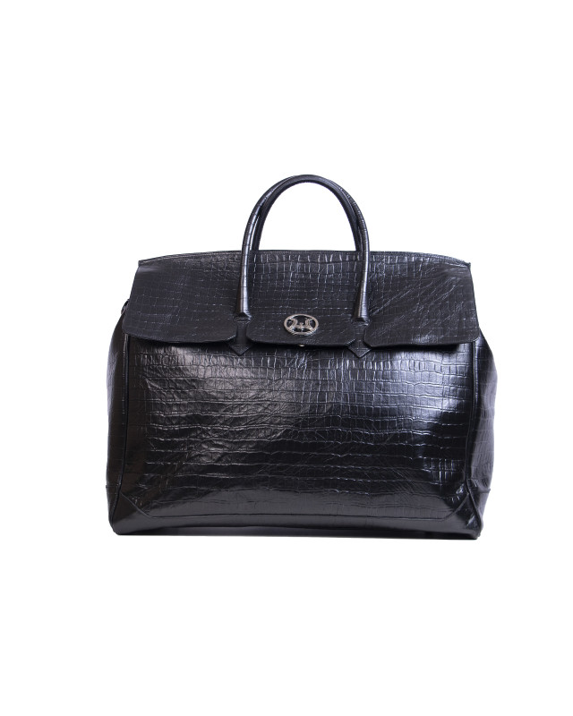 Duffle Bag 3.0: Black Crocodile Print