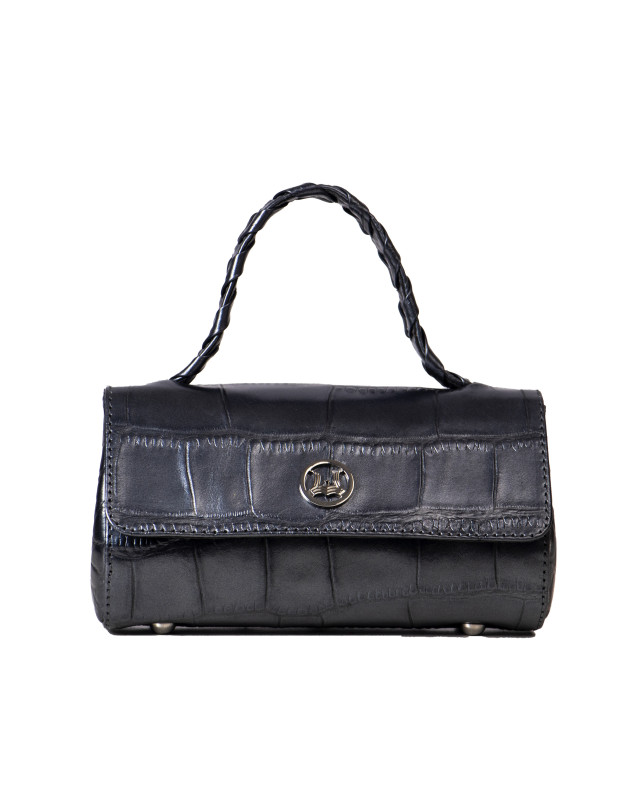 Milan Micro: Powdery Ash Crocodile Print