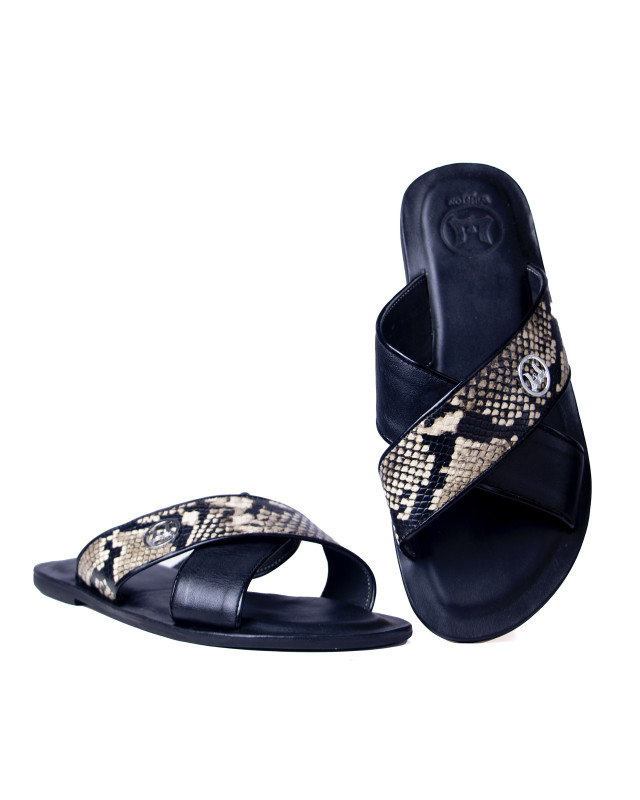 Ayatollah 2.0: Black and Beige Snake Print