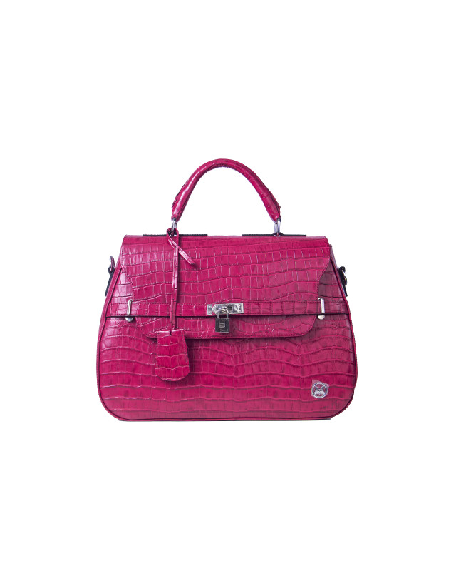 Brazzaville: Bubblegum Crocodile Print