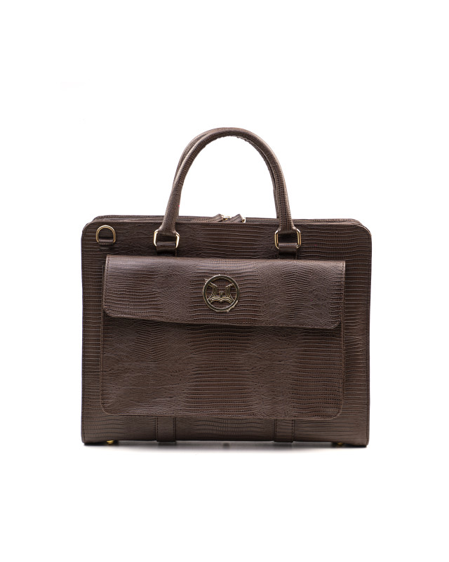 Work Case Escobar(US):Dark Brown Monitor Lizard Print