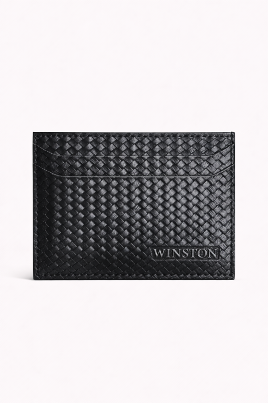 Cardholder: Black Basket Print