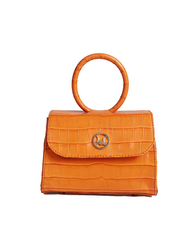 Monaco Micro: Orange Crocodile Print