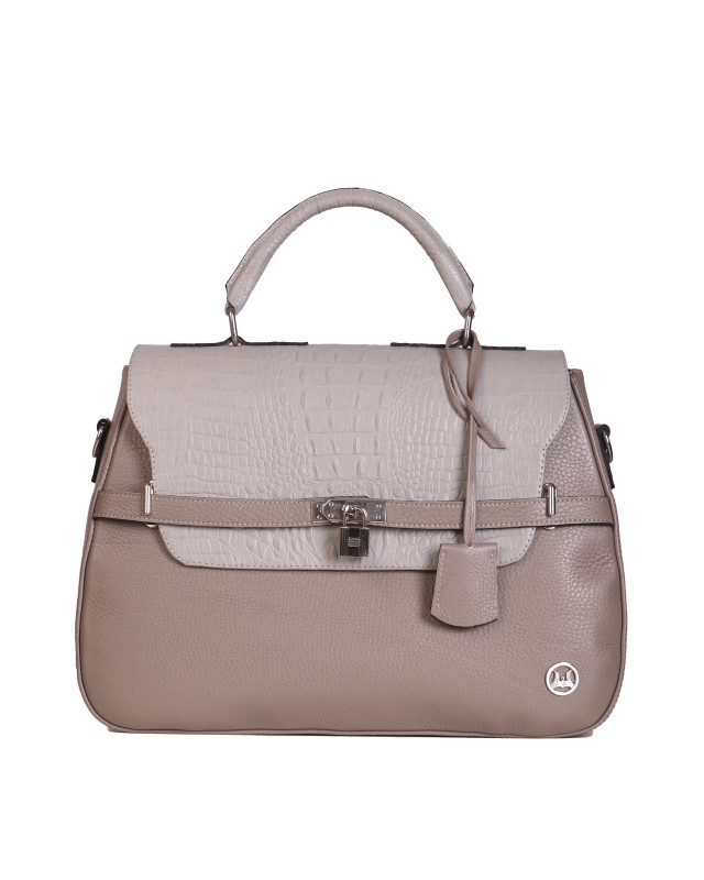 Brazzaville:  Grey and Light Grey Textured Crocodile Print